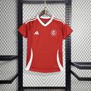 Camisa Internacional Home 2025/26 - Adidas Torcedor Feminina - Vermelha/Branca