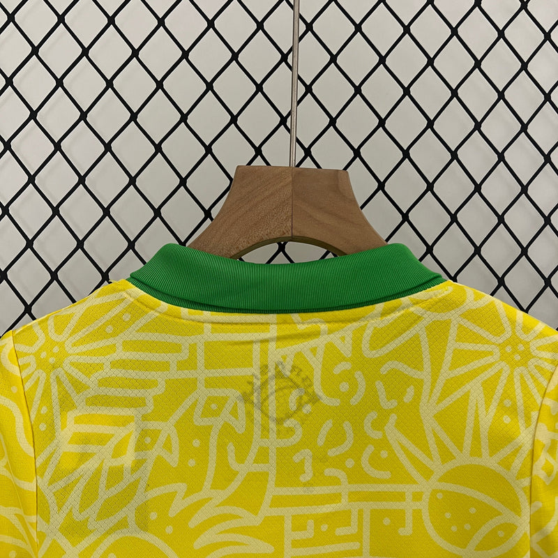 Kit Infantil Seleção Brasil Home 2024/25 - Nike Torcedor - Amarela/Azul