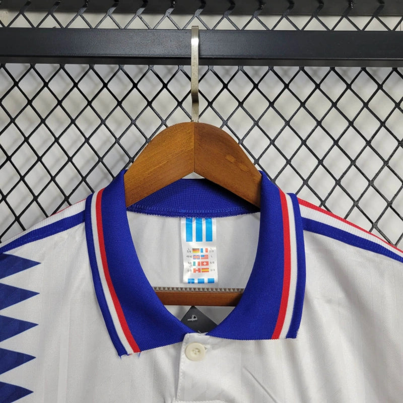 Camisa Seleção França Away 1994/95 - Adidas Retrô Masculina - Branca/Azul