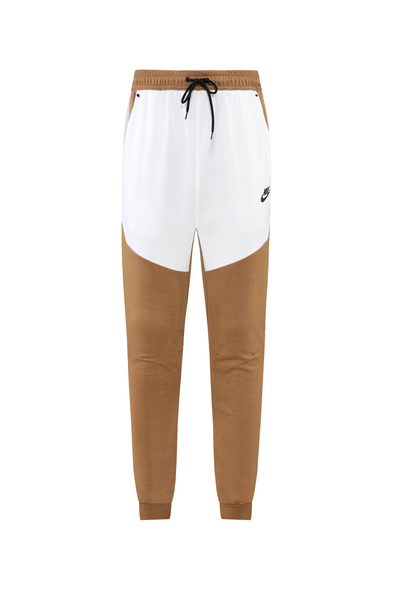 Kit Conjunto Nike Tech Fleece - Jaqueta e Calça- Caramelo/Branca
