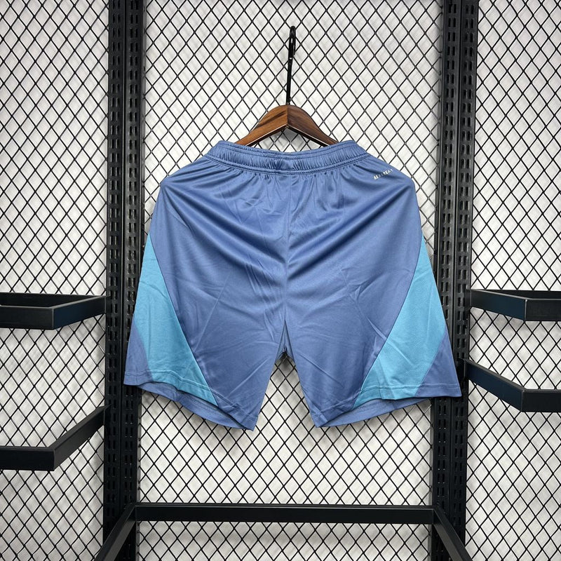 Shorts Ajax Away 2024/25 - Adidas Torcedor Masculina - Azul/Amarela