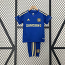 Conjunto Kit Infantil Chelsea Home 2012/13 - Adidas Retrô - Azul/Dourada