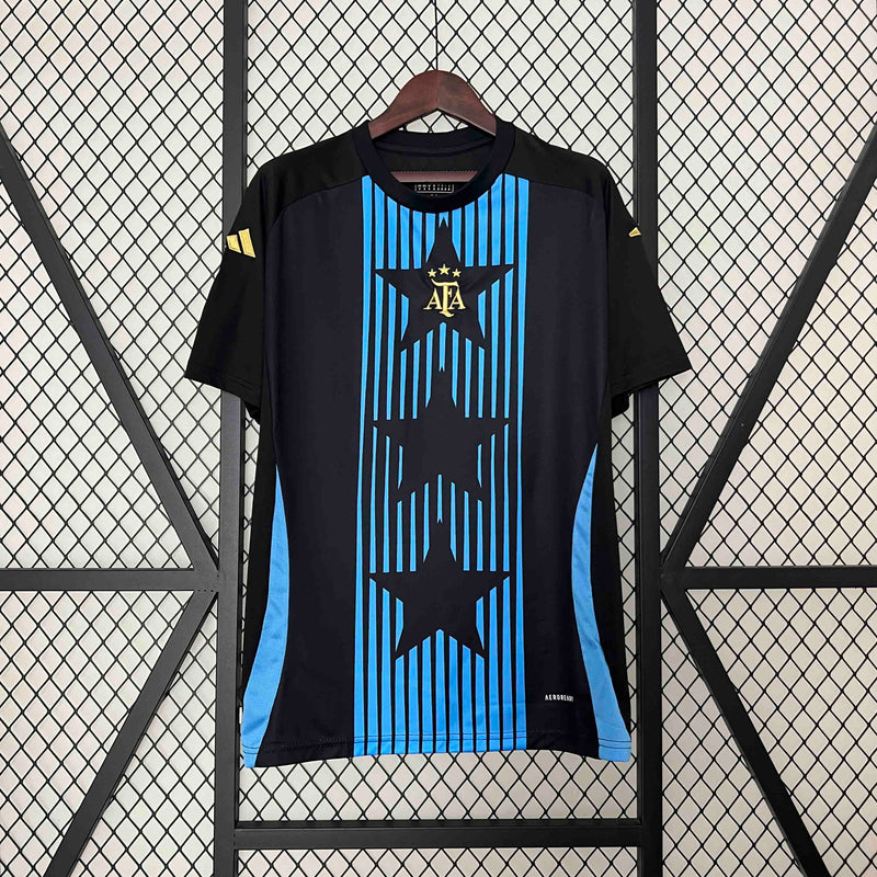 Camisa Seleção Argentina Treino 2024/25 - Adidas Torcedor Masculina - Preta/Azul
