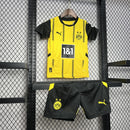 Conjunto Kit Infantil Borussia Dortmund Home 2024/25 - Puma Torcedor - Amarela/Preta