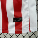 Conjunto Kit Infantil Atlético de Madrid Home 2025/26 - Nike Torcedor - Branca/Vermelha