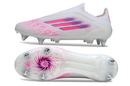 Chuteira Campo F50 - Trava Mista Adidas - Branca/Rosa