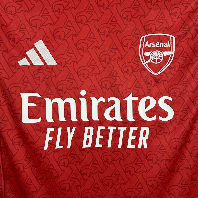 Camisa Arsenal Home 2025/26 - Adidas Torcedor Masculina - Vermelha/Branca