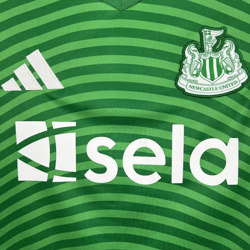 Camisa NewCastle Away 2025/26 - Adidas Torcedor Masculina - Verde/Branca