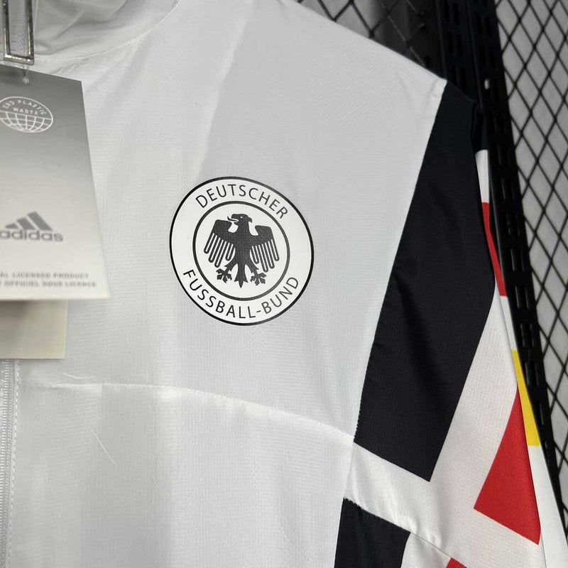 Jaqueta Corta Vento Seleção Alemanha Adidas - Branca/Preta