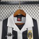 Camisa Manga Longa Juventus Home 1999/00 - Kappa Retrô Masculina - Branca/Preta