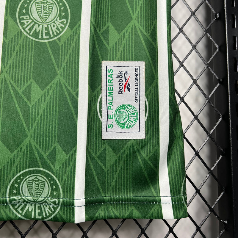 Camisa Palmeiras Home 1996 - Rebook Retrô Masculina - Verde/Branca