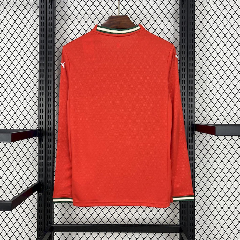 Camisa Manga Longa Seleção Portugal Home 2025/26 - Puma Torcedor Masculina - Vermelha
