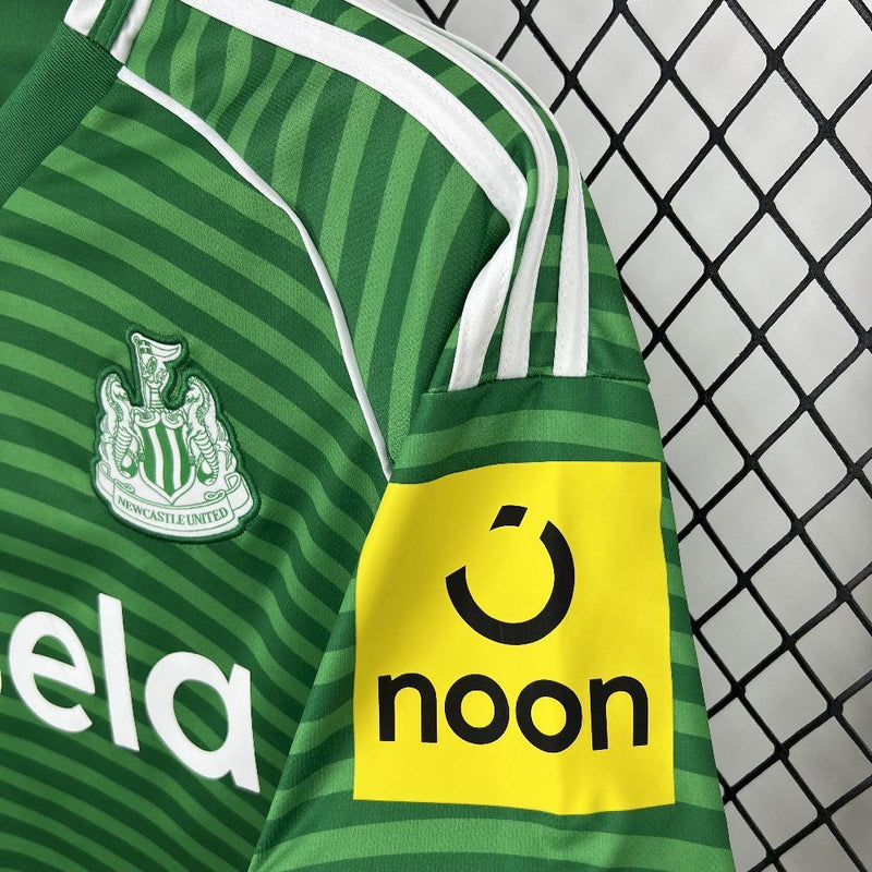 Camisa NewCastle Away 2025/26 - Adidas Torcedor Masculina - Verde/Branca