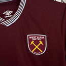 Camisa Pronta Entrega West Ham Home 2025/26 - Umbro Torcedor Masculina - Bordo/Azul