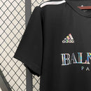 Camisa Arsenal Edição Especial Balmain 2023/24 - Adidas Torcedor Masculina - Refletivel - Preta