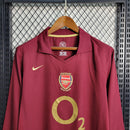 Camisa Manga Longa Arsenal 2005/06 - Nike Retrô Masculina - Bordo/Dourada