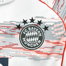 Conjunto Kit Infantil Bayern de Munique Away 2025/26 - Adidas Torcedor - Branca/Vermelha