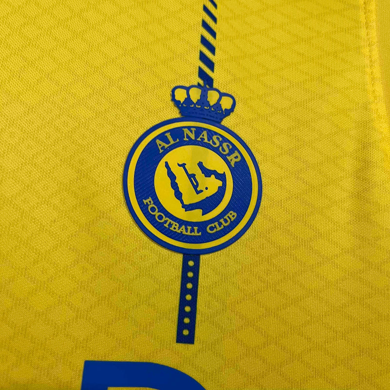Camisa Al-Nassr Home 2023/24 - Nike Torcedor Feminina - Amarela/Azul