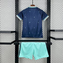 Conjunto Kit Infantil Seleção Alemanha Away 2026/27 - Adidas Torcedor - Azul/Verde