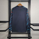 Camisa Manchester City Manga Longa Away 2023/24 - Puma Torcedor Masculina - Azul/Vermelha