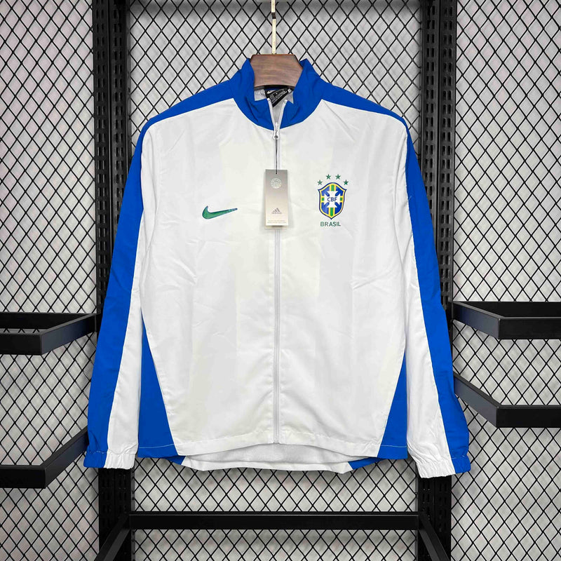 Jaqueta Corta Vento Seleção Brasil Nike - Branca/Azul