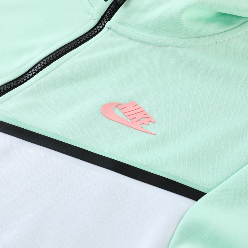 Kit Conjunto Nike Tech Fleece - Jaqueta e Calça- Verde/Branca