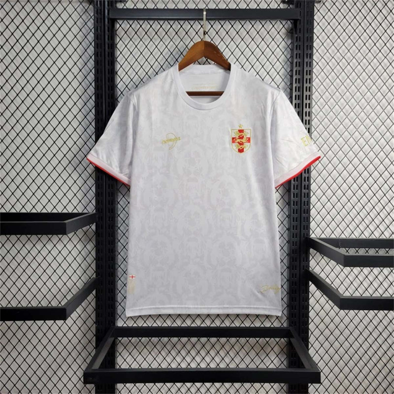 Camisa Seleção Inglaterra Edição Especial 2024/25 - Comma Torcedor Masculina - Branca/Vermelha