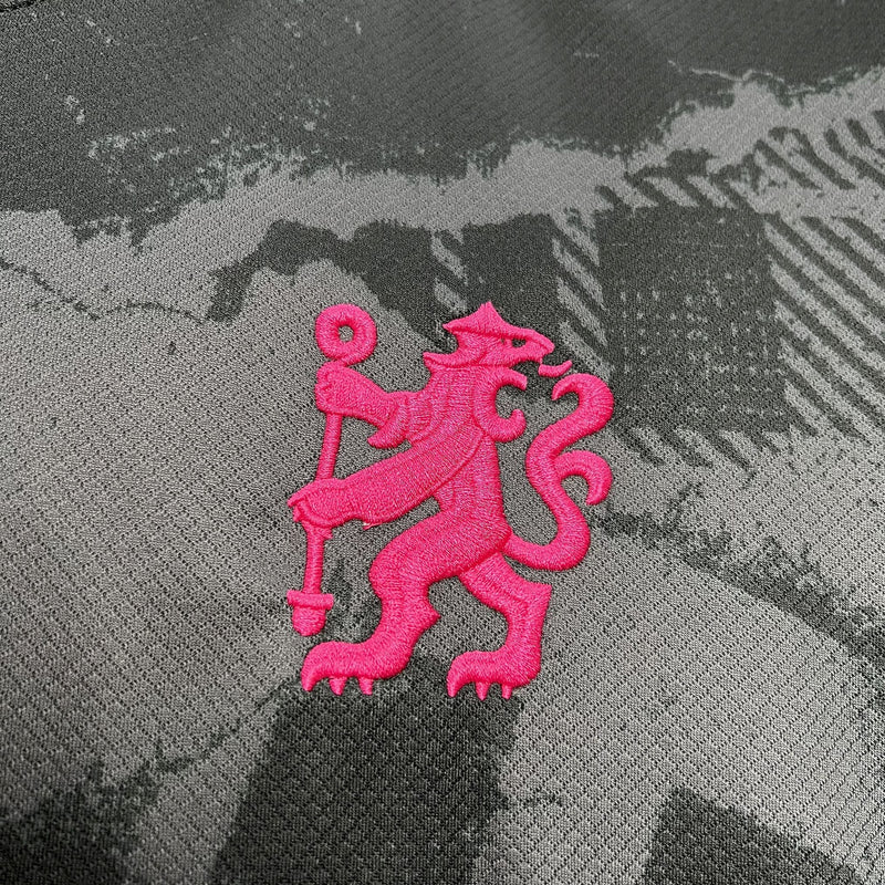 Camisa Chelsea Third 2024/25 - Nike Torcedor Masculina - Preta/Rosa