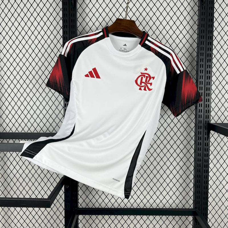 Camisa Flamengo Away 2025/26 - Adidas Torcedor Masculina - Branca/Preta