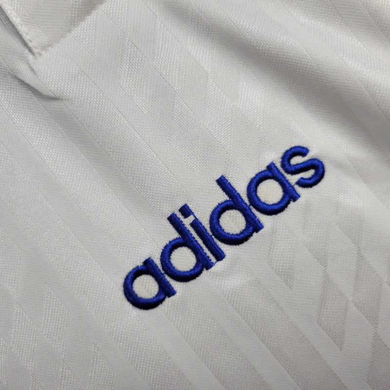Camisa Seleção França Away 1994/95 - Adidas Retrô Masculina - Branca/Azul