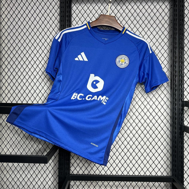 Camisa Leicester City Home 2024/25 - Adidas Torcedor Masculina - Azul/Branca