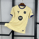 Camisa Pronta Entrega Barcelona Away 2025/26 - Nike Torcedor Masculina - Creme/Azul