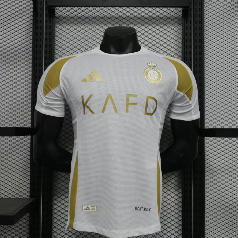 Camisa Al-Nassr Third 2024/25 - Adidas Jogador Masculina - Branca/Dourada