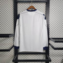 Camisa Manga Longa Manchester United Away 1999/00 - Umbro Retrô Masculina - Branca/Preta