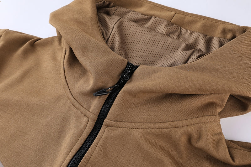 Kit Conjunto Nike Tech Fleece - Jaqueta e Calça- Caramelo/Branca