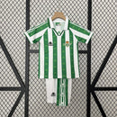 Conjunto Kit Infantil Real Betis Home 1995/97 - Kappa Retrô - Branca/Verde
