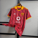 Camisa Roma 2024/25 - Adidas Torcedor Masculina - Vermelha/Amarela