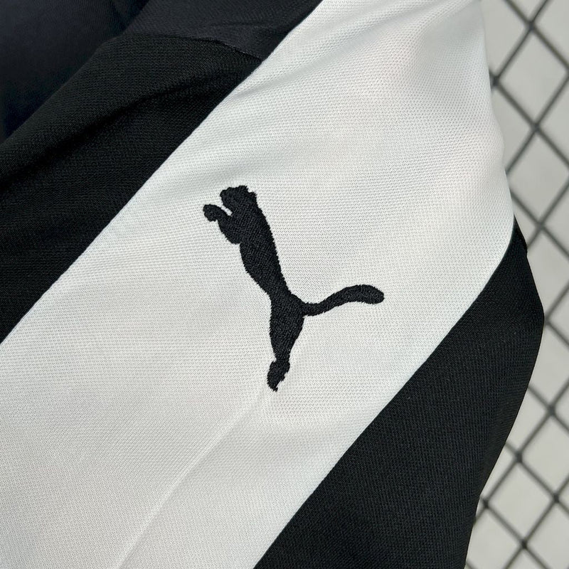 Camisa Leicester City Away 2015/16 - Puma Retrô Masculina - Preta/Branca