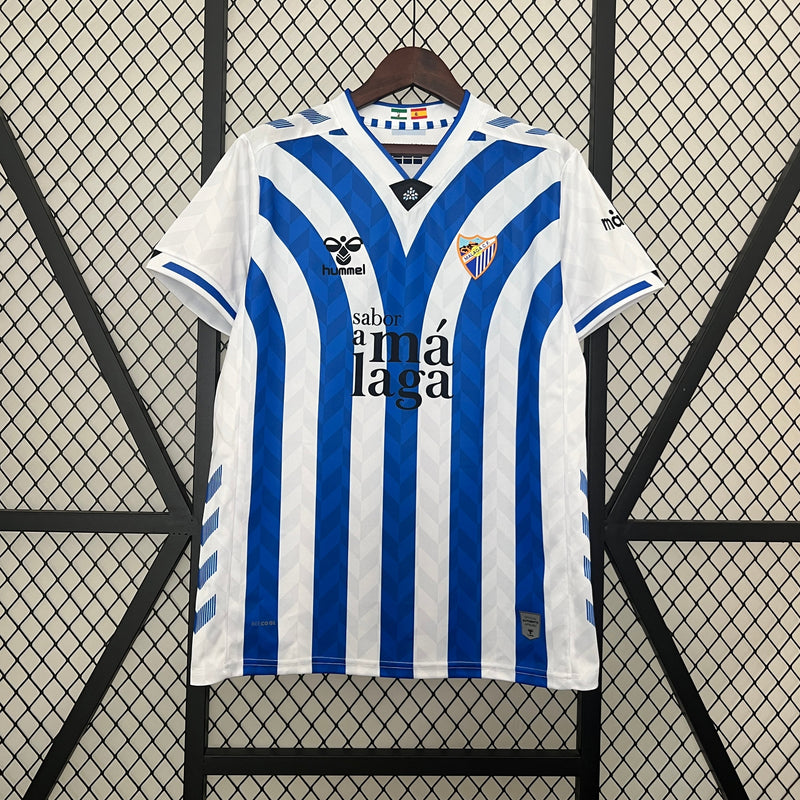 Camisa Malaga Edição Especial 2024/25 - Hummel Torcedor Masculina - Branca/Azul