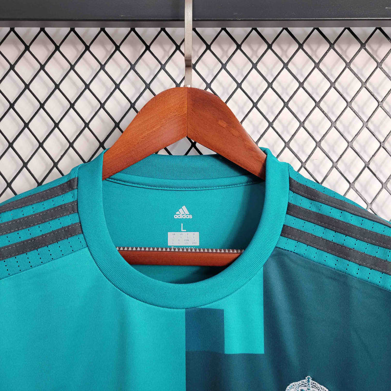 Camisa Real Madrid Third 2017/18 - Adidas Retrô Masculina - Azul