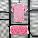 Conjunto Kit Infantil Real Madrid Edição Especial 2023/24 - Adidas Torcedor - Rosa/Branca