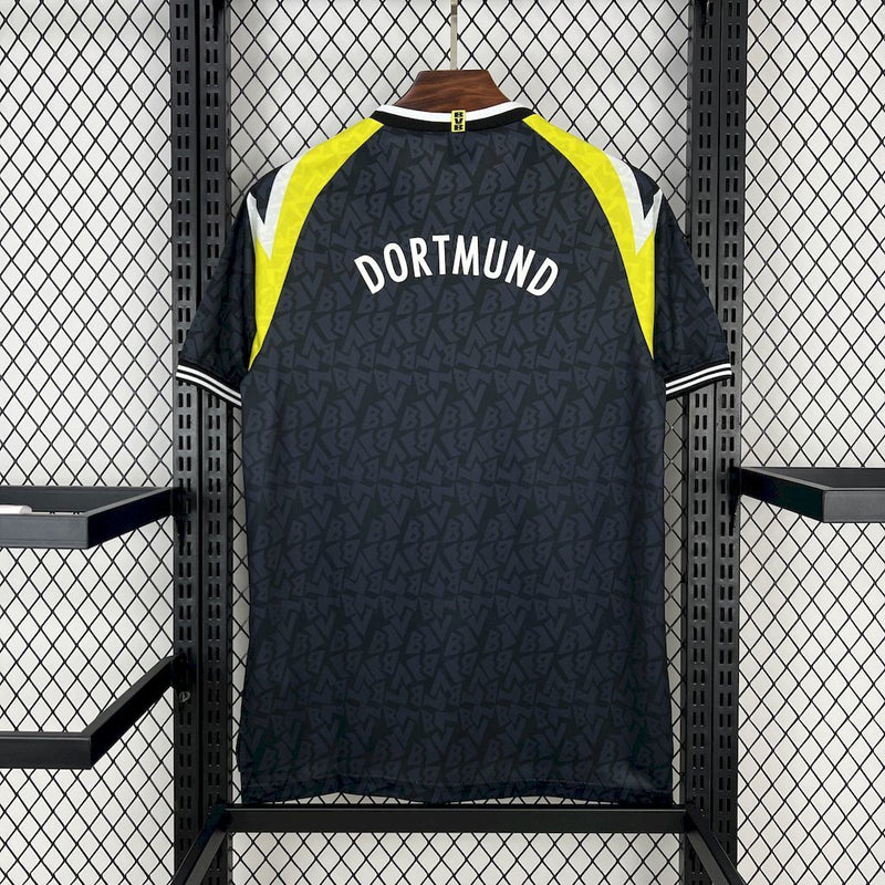 Camisa Borussia Dortmund Away 1995/96 - Nike Retrô Masculina - Preta/Amarela
