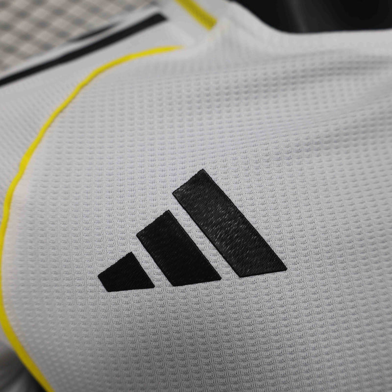 Camisa Real Madrid Home 2025/26 - Adidas Jogador Masculina - Branca/Preta