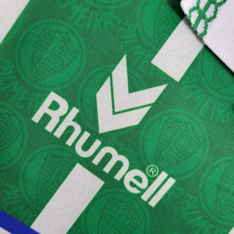 Camisa Palmeiras Home 1993 - Rhumell Retrô Masculina - Verde/Branca