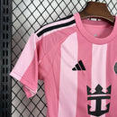 Conjunto Kit Infantil Inter Miami Home 2025/26 - Adidas Torcedor - Rosa/Preta