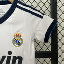 Conjunto Kit Infantil Real Madrid Home 2012/13 - Adidas Retrô - Branca/Preta
