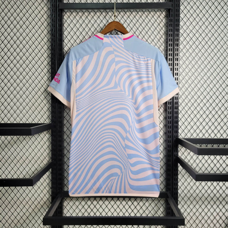 Camisa Arsenal Treino 2023/24 - Adidas Torcedor Masculina - Azul/Rosa