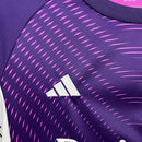 Conjunto Kit Infantil Real Madrid Goleiro 2025/26 - Adidas Torcedor - Rosa/Roxa