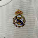 Conjunto Kit Infantil Real Madrid Home 2015/16 - Adidas Retrô - Branca/Cinza
