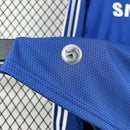 Camisa Manga Longa Chelsea Home 2009/10 - Adidas Retrô Masculina - Azul/Branca